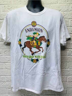 Krewe of Endymion XL Mardi Gras 2024 MAIN EVENT Race Horse Tee New Orleans • VG‼